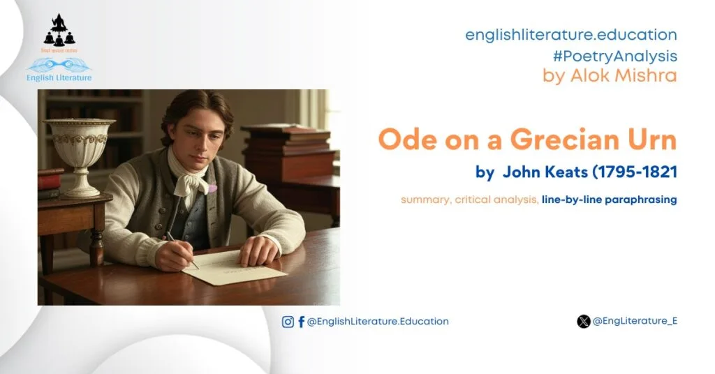 Ode on a Grecian Urn by John Keats line by line summary critical paraphrasing by Alok Mishra English Literature Education