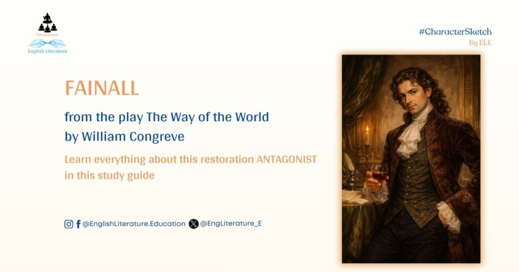 Fainall Character Sketch Analysis The Way of the World English Literature