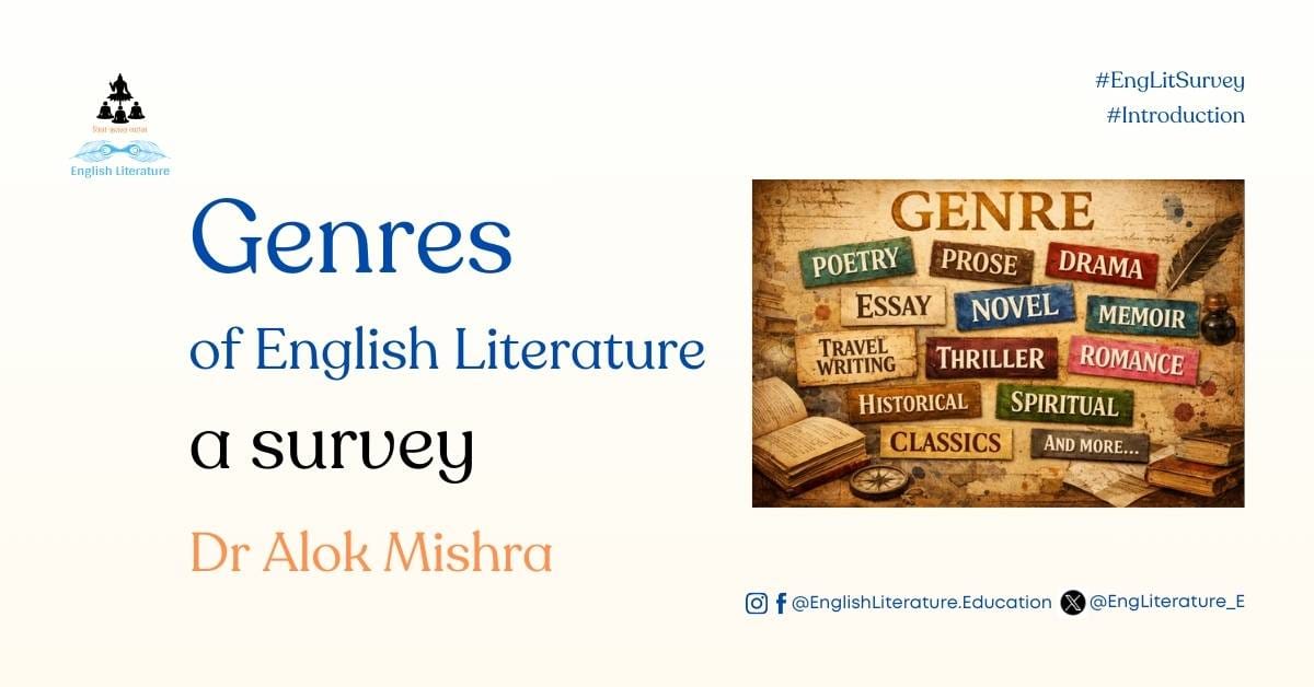 Genres of English Literature a survey Education Dr Alok Mishra